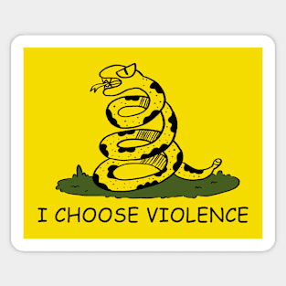 I Choose Violence Snake by Tobe Fonseca Sticker